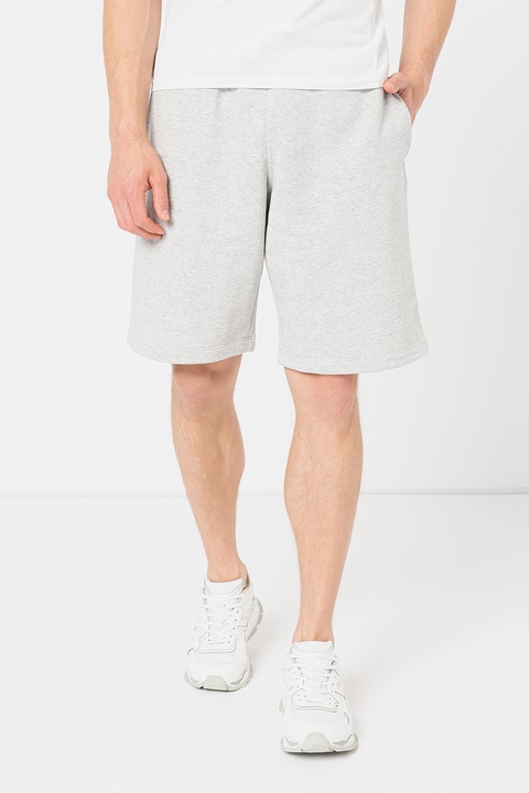 Guess, Bermude sport relaxed fit, Gri deschis melange