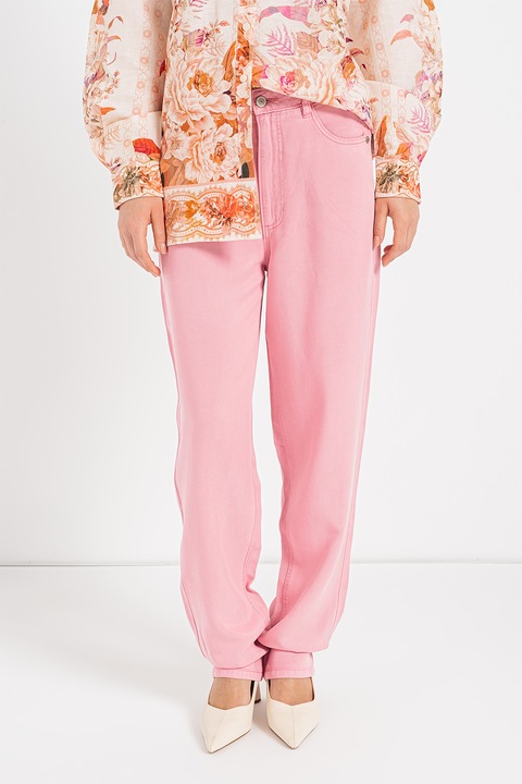 GUESS, Blugi mom fit din lyocell, Roz deschis, W28-L29