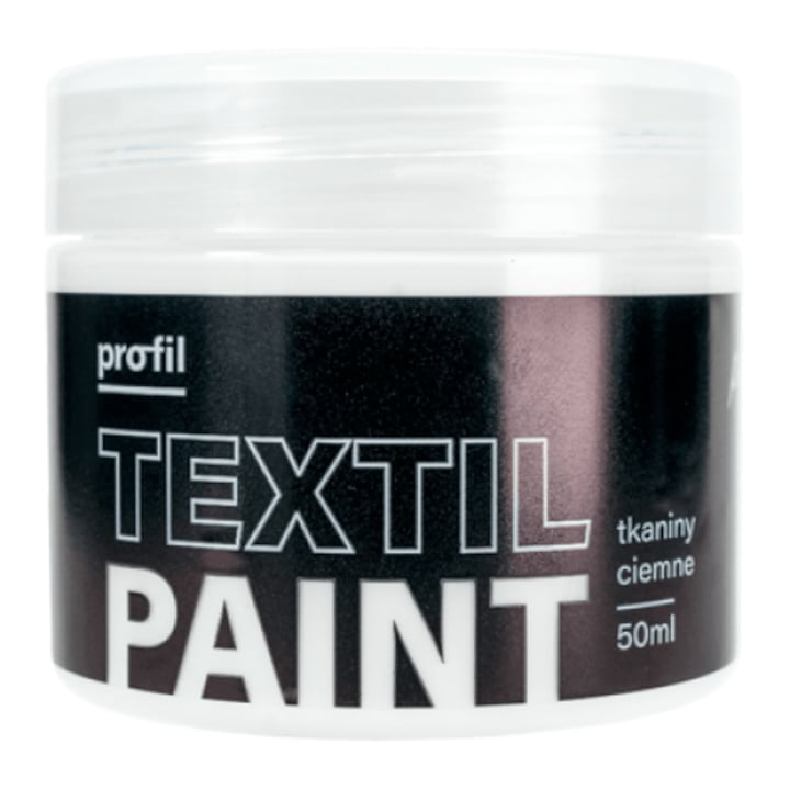 Vopsea pentru tesaturi stralucitoare Textil Paint, Profil, 50 ml, Alb 191