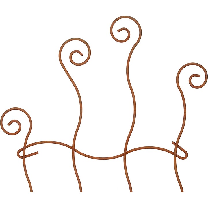 Gard Decorativ din Sarma de 6 mm, Kotarbau, Metal, 48 cm, Ruginiu