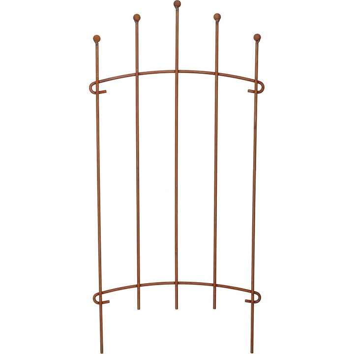 Gard Decorativ din Sarma de 8 mm, Kotarbau, Metal, 48 cm, Ruginiu