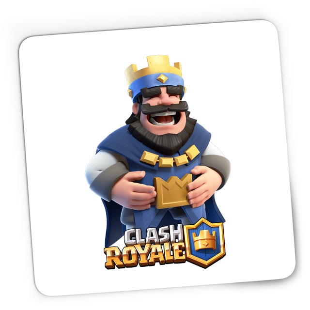 Mousepad Gaming Clash Royale King Laugh Player Blue Side Gold, 21x19 см 