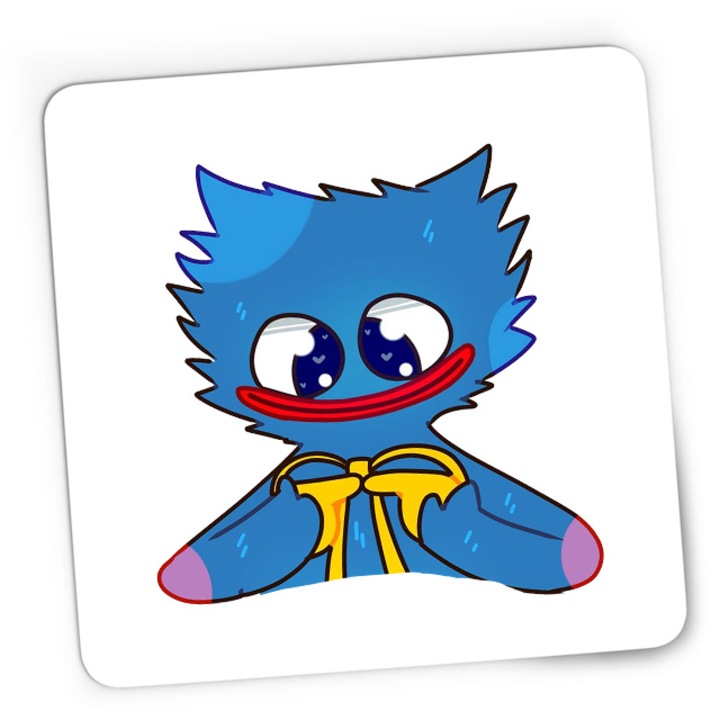 Mousepad Gaming Huggy Wuggy Hug Want Cute Lovely Heart Shy, 21x19 см