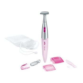 Epilator inghinal Braun FG-1100, 2 Capete, Baterie, Roz Epilator inghinal Braun FG-1100, 2 Capete, Baterie, Roz