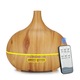 Difuzor de uleiuri esentiale 500 ml Echo Soul®, pentru casa, yoga, birou, spa, dormitor, camera copilului, aromoterapie cu ultrasunete si arome, functie de umidificare a aerului, Ulei parfumat, telecomanda, lumina led si temporizare, Lemn Deschis
