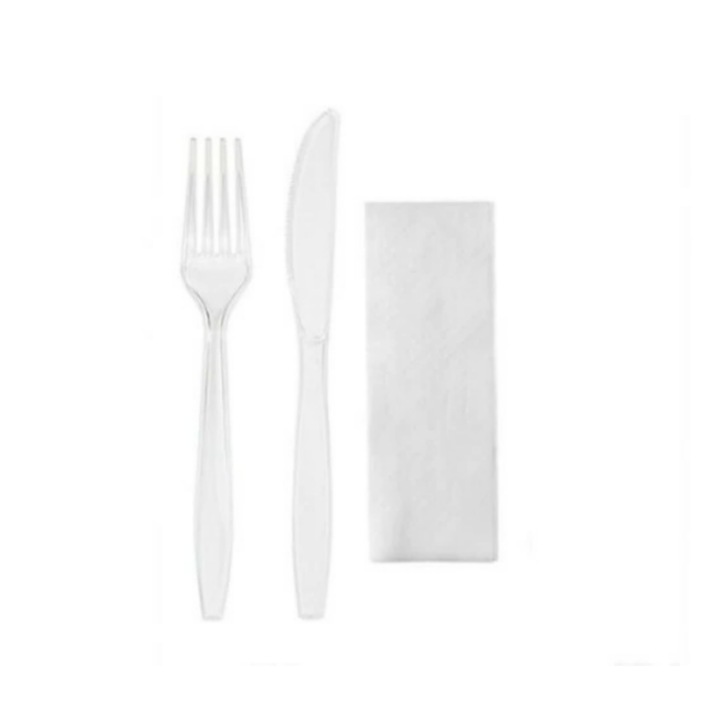Set tacamuri bis lux, furculita si cutit, 100 buc