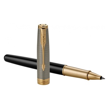 Roller Parker Sonnet Cisele, cap argint masiv, accesorii placate cu aur 23K Roller Parker Sonnet Cisele, cap argint masiv, accesorii placate cu aur 23K