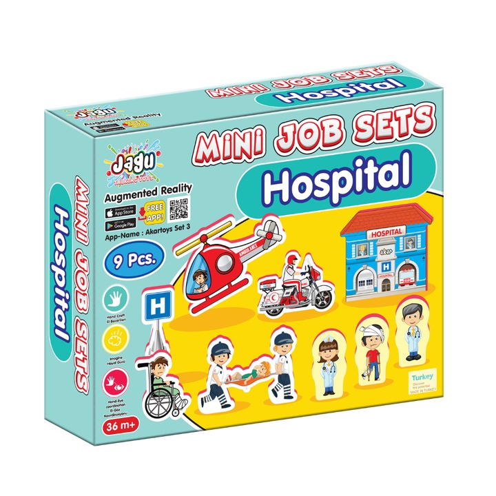 Говорещ играчка Jagu, Болница, 9 части, Многоцветен