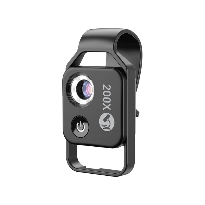 Apexel APL-MS002 Lentila de microscop pentru telefon 200x cu iluminare LED