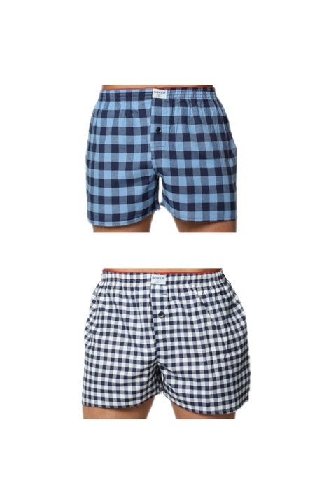 Set 2 boxeri, bumbac, multicolor, Multicolor