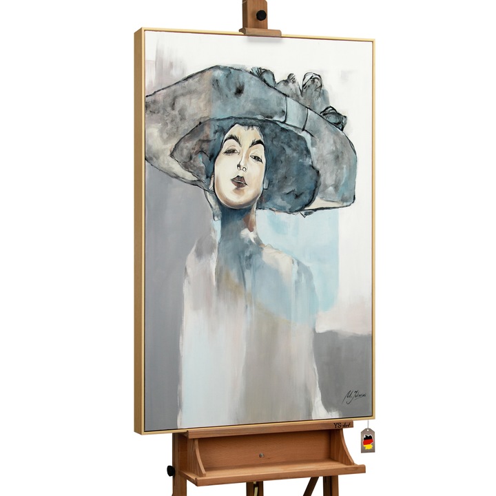 Ръчно рисувана картина, акрил върху платно "Бриджит" 100x140см