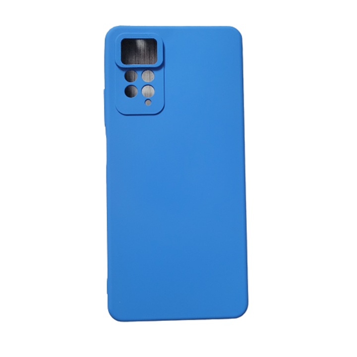 Противоударен силиконов капак с микрофибърна вътрешност, съвместим с Xiaomi Redmi Note 11 Pro 5G Blue