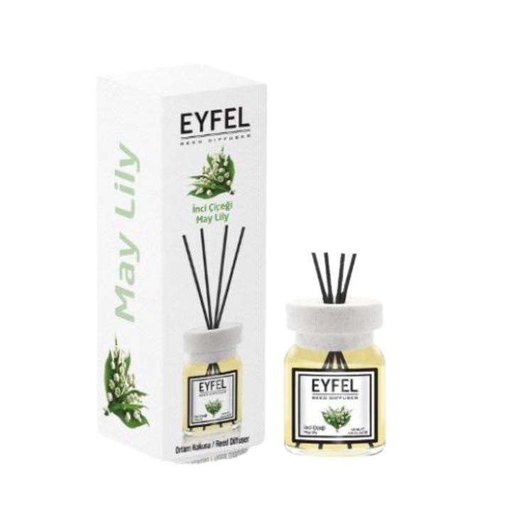 Odorizant cu betisoare parfumate May Lily, EYFEL, 120 ml