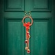 Ornament de Craciun, Clopotel pentru Usa, Metal, Rosu, 58619A