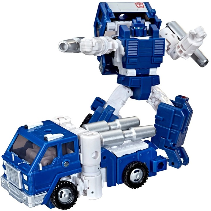 Figurina Transformers, Generations Kingdom War, Pentru Cybertron, Autobot Pipes Deluxe, 15 cm, Albastru