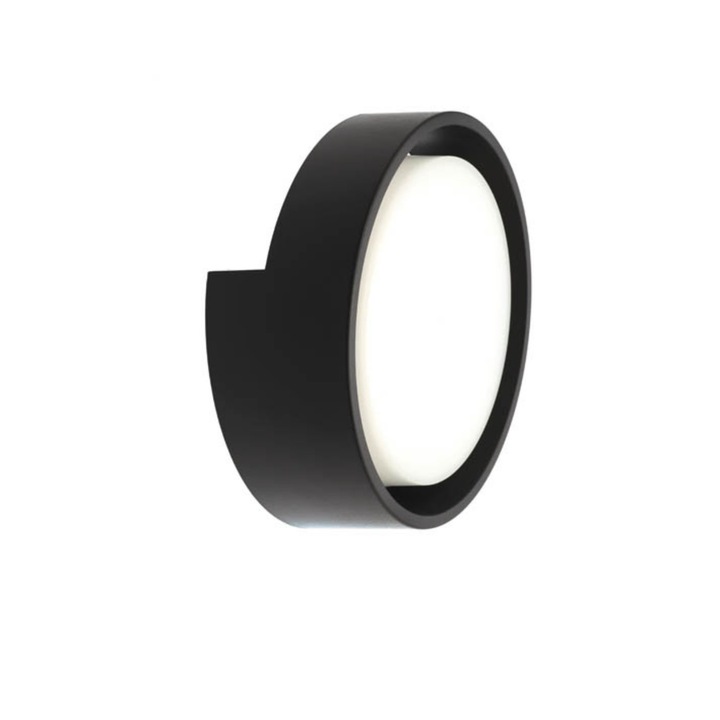 LED Аплик VITO ORI-W1, 12W, 1020Lm, 4000K, Естествено Бяло, IP65, Φ170x68mm, Черно