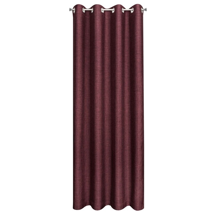 Perdea decorativa cu inele metalice, AVINION Terra Collection 140x250 Eurofirany caramiziu