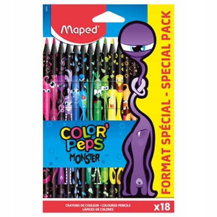 Set 18 creioane colorate, Maped, Rasina, Multicolor