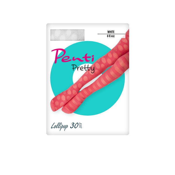 Детски чорапогащник Penti Pretty Lolipop, Бял