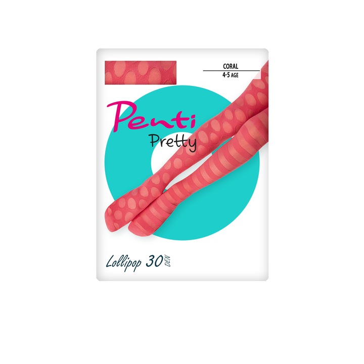 Детски чорапогащник Penti Pretty Lolipop, Корал