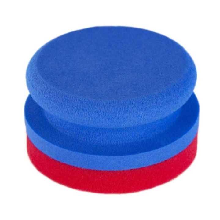 Burete aplicare ceara auto InnovaCar, 90mm, Albastru/Rosu