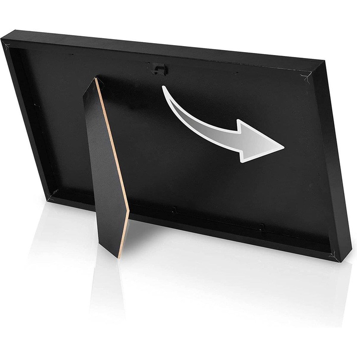 Set rame foto Bomoe lemn, 3 piese, Negru