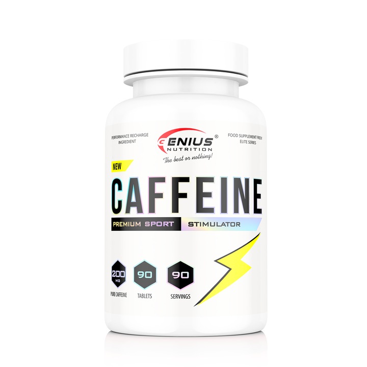 Caffeine supliment alimentar, Genius Nutrition, 90 tablete
