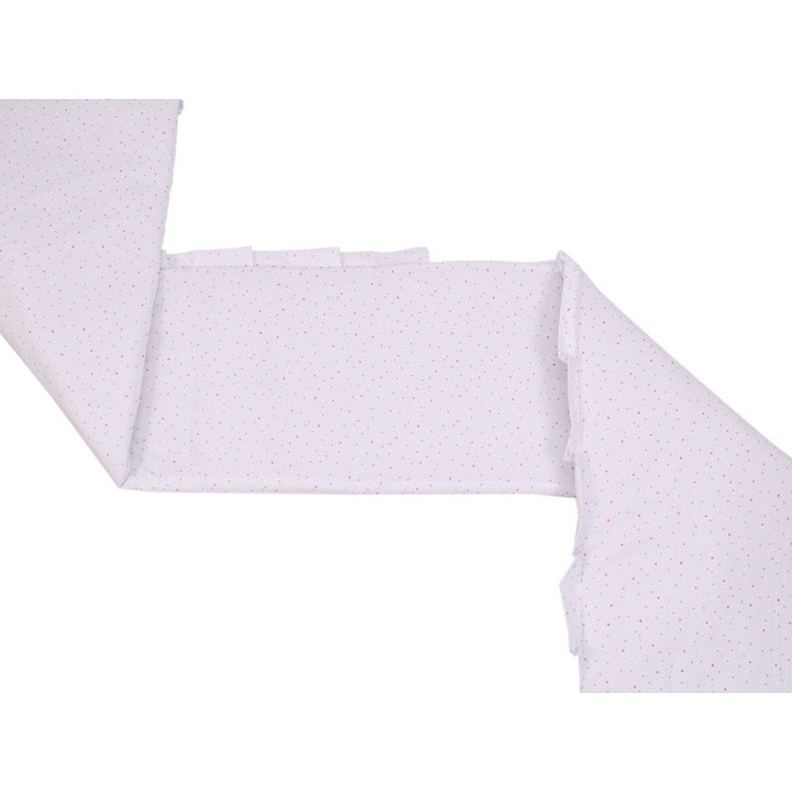 Védők, Babyneeds, kiságyhoz 120x60 cm, Antiallergén töltettel, Mérete 180 x 32 cm, Little Stars Roz