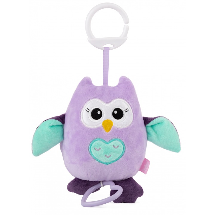 Jucarie Muzicala de Agatat Bufnita Mov - 15 cm