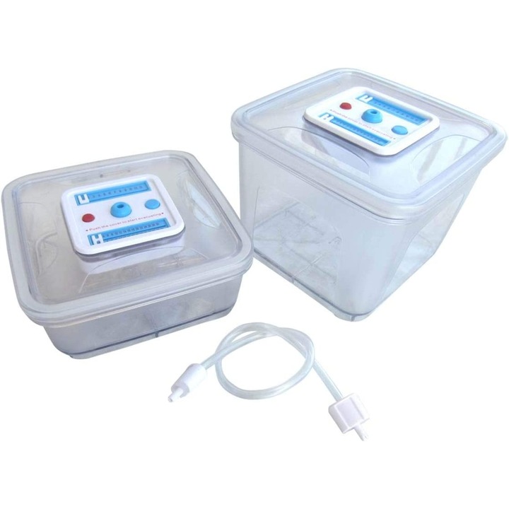 Set 2 recipiente pentru vidat, Gastroback, 46111, 1000ml si 2800ml, compatibile cu orice aparat de vidat, potrivite pentru depozitarea in congelator, potrivite pentru marinare