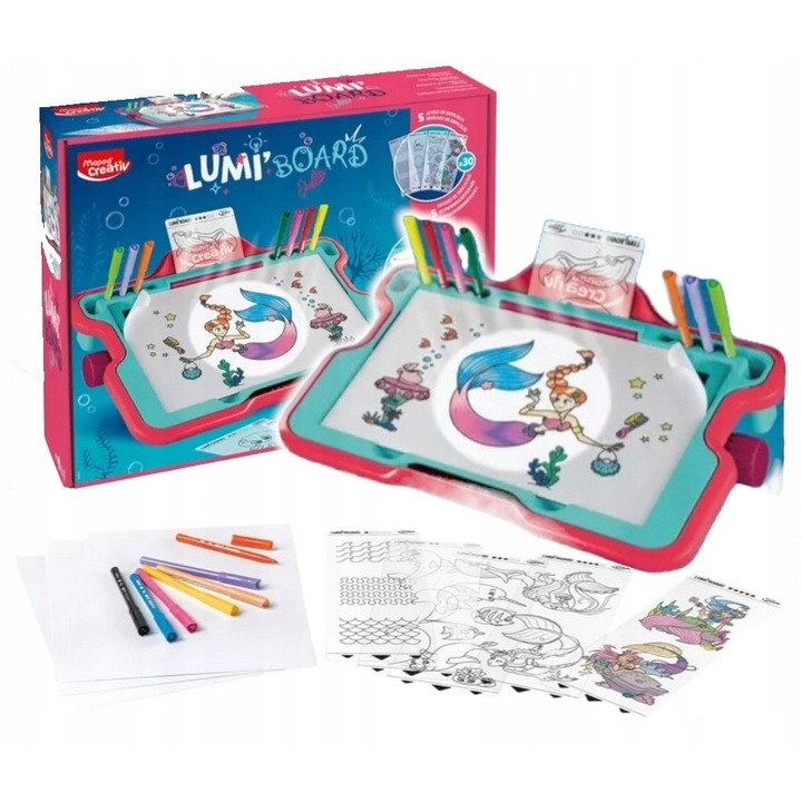 Maped Creativ Lumi Board Mermaid's World set de desen pentru dezvoltarea abilitatilor creative