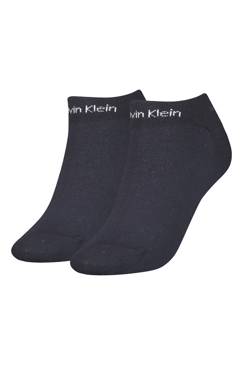 CALVIN KLEIN, Чорапи с лого - 2 чифта, Избеляло черно, One Size