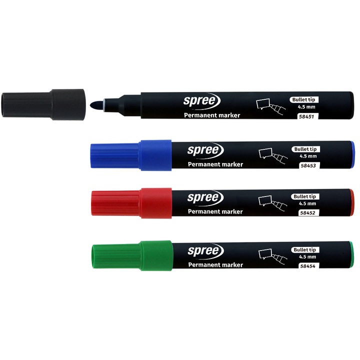 Комплект Маркери Spree, Перманентни, Многоцветни, 6 бр