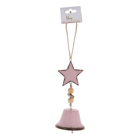 Clopotel decorativ de Craciun, 25 cm, Roz - eMAG.ro