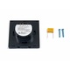 Intrerupator triplu cu touch, Zola®, butoane iluminate, panou sticla, 8.6x8.6x3.3 cm, negru
