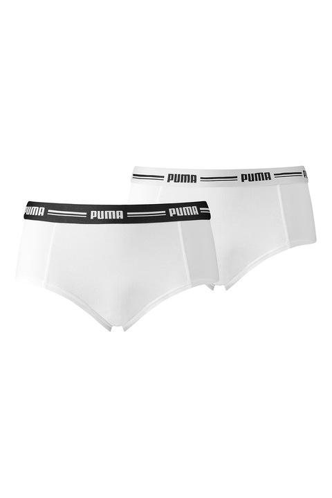 Puma, Set de chiloti hipster uni - 2 perechi, Alb