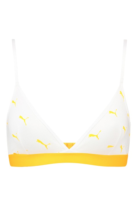 Puma, Logómintás organikuspamut tartalmú melltartó, Fehér/Sárga