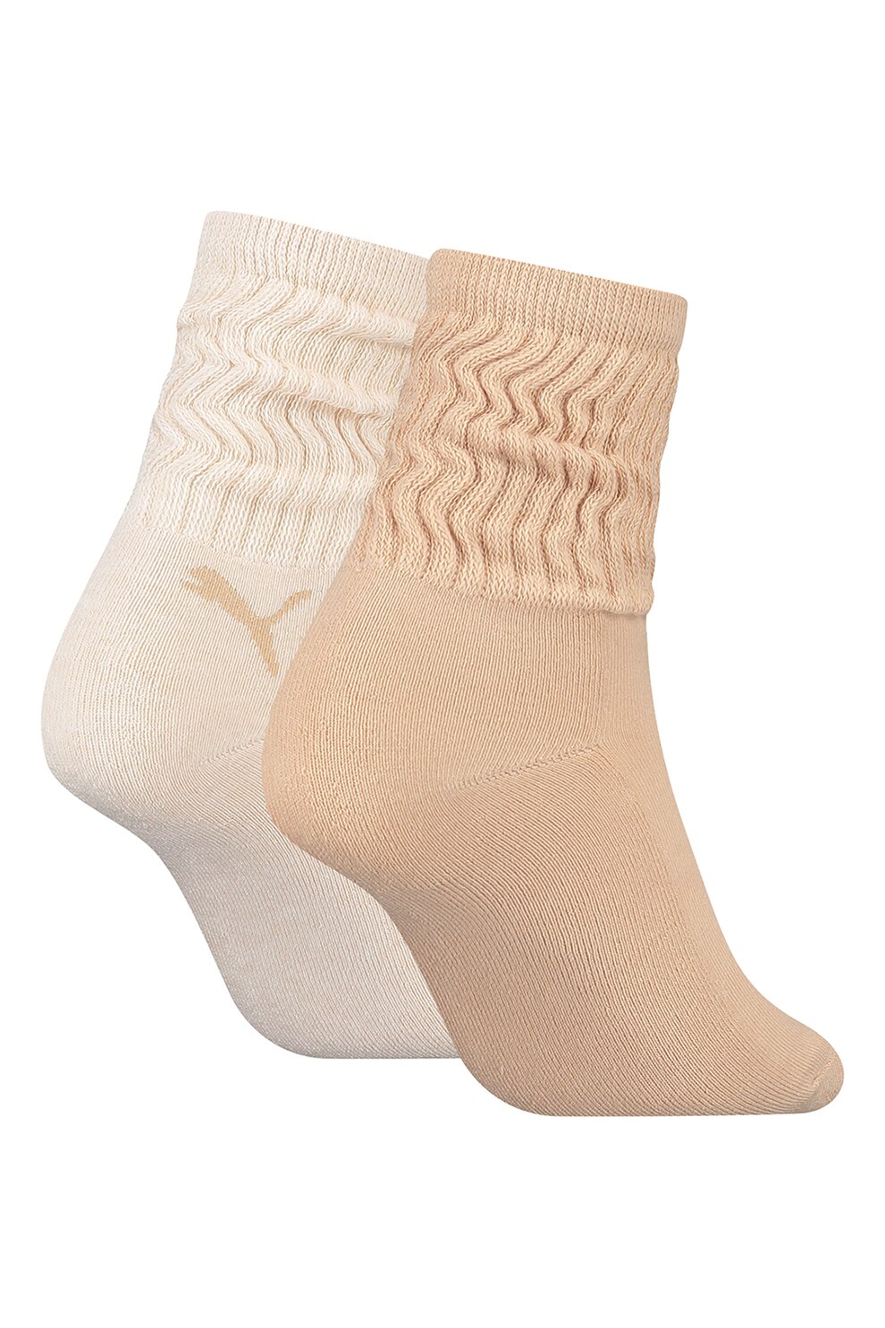 Puma, Къси чорапи, 2 чифта, Бежов, Крем, 39-42 - eMAG.bg
