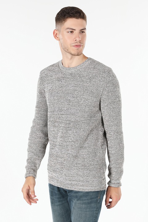 COLIN'S, Pulover cu decolteu la baza gatului, Gri melange