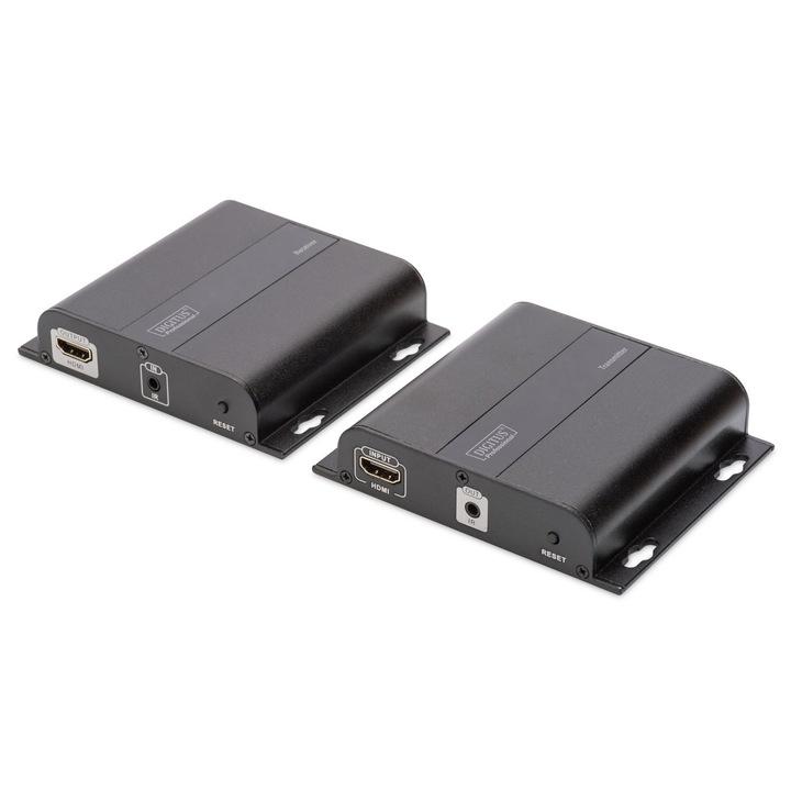 Комплект разширение, Digitus, 4K HDMI през IP, черен