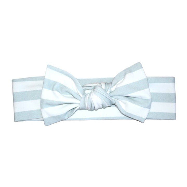 Bentita cu fundita, Toska, Bumbac, 36-38 cm, Alb/Albastru