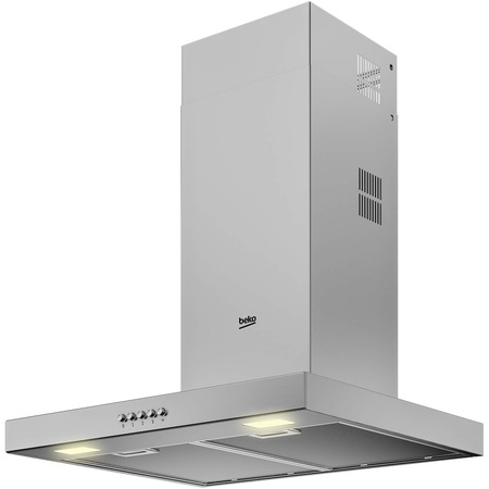 Hota incorporabila decorativa Beko BHCB61622BXH, Putere de absorbtie 253-613 m3/h, 1 motor, Mechanical Control - Push Button, 3 trepte de viteza, Iluminare cu LED, 60 cm, Inox