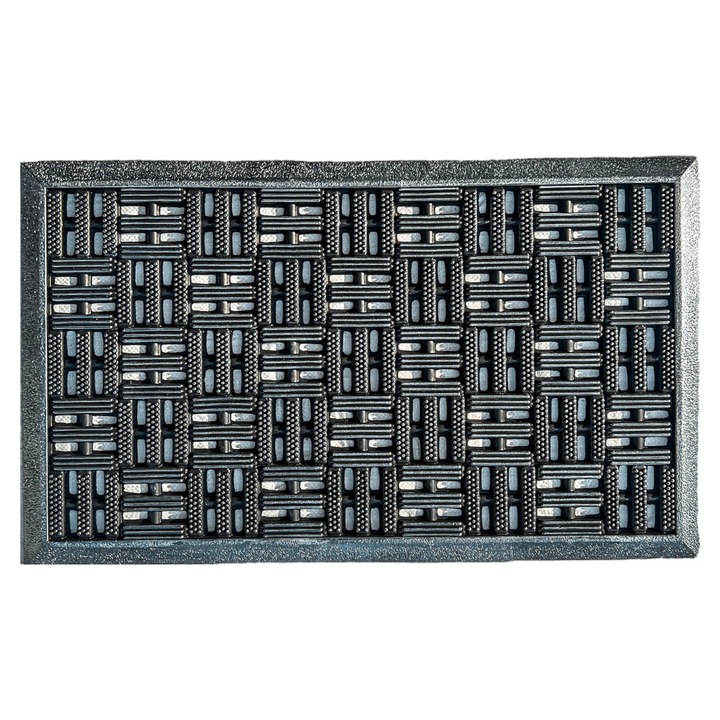 Covoras intrare cauciuc PARQUET GRI - 75 x 45 cm