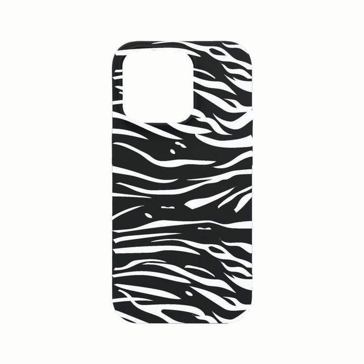Силиконов калъф Unique за Apple iPhone 14 Pro Max, Zebra, Black B 134