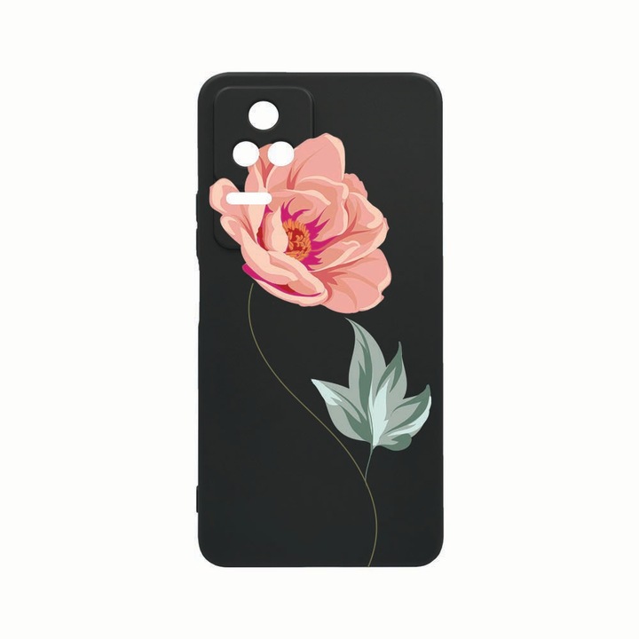 Силиконов калъф Unique за Xiaomi Poco M5s, Rose, Rezistenta la uzura, защита на камерата, Black c-B 127