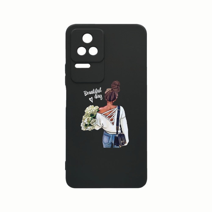Силиконов калъф Unique за Xiaomi Poco M5s, Mom's Beautiful Day, Rezistenta la uzura, защита на камерата, Black c-B 561