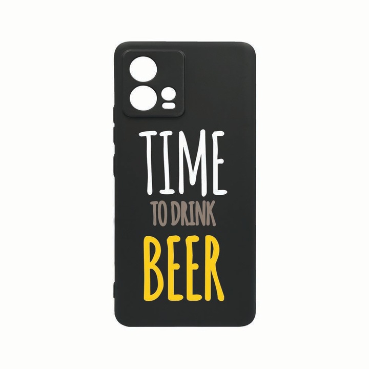 Силиконов калъф Unique за Motorola Edge 30 Fusion, Bear, Rezistenta la uzura, защита на камерата, Black c-B 157