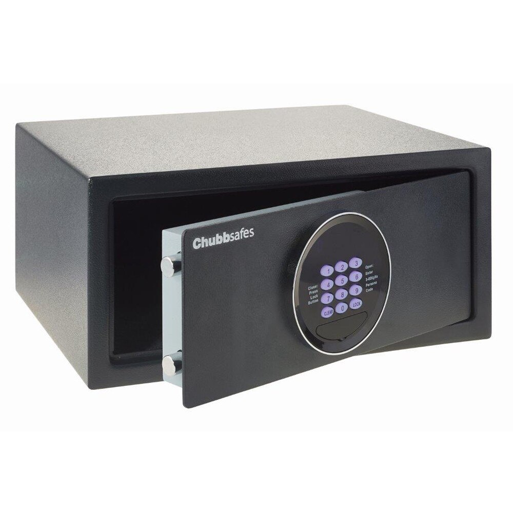 Seif spatii hoteliere, sistem electronic, AH 25 CHUBB, 200x430x350 mm, negru