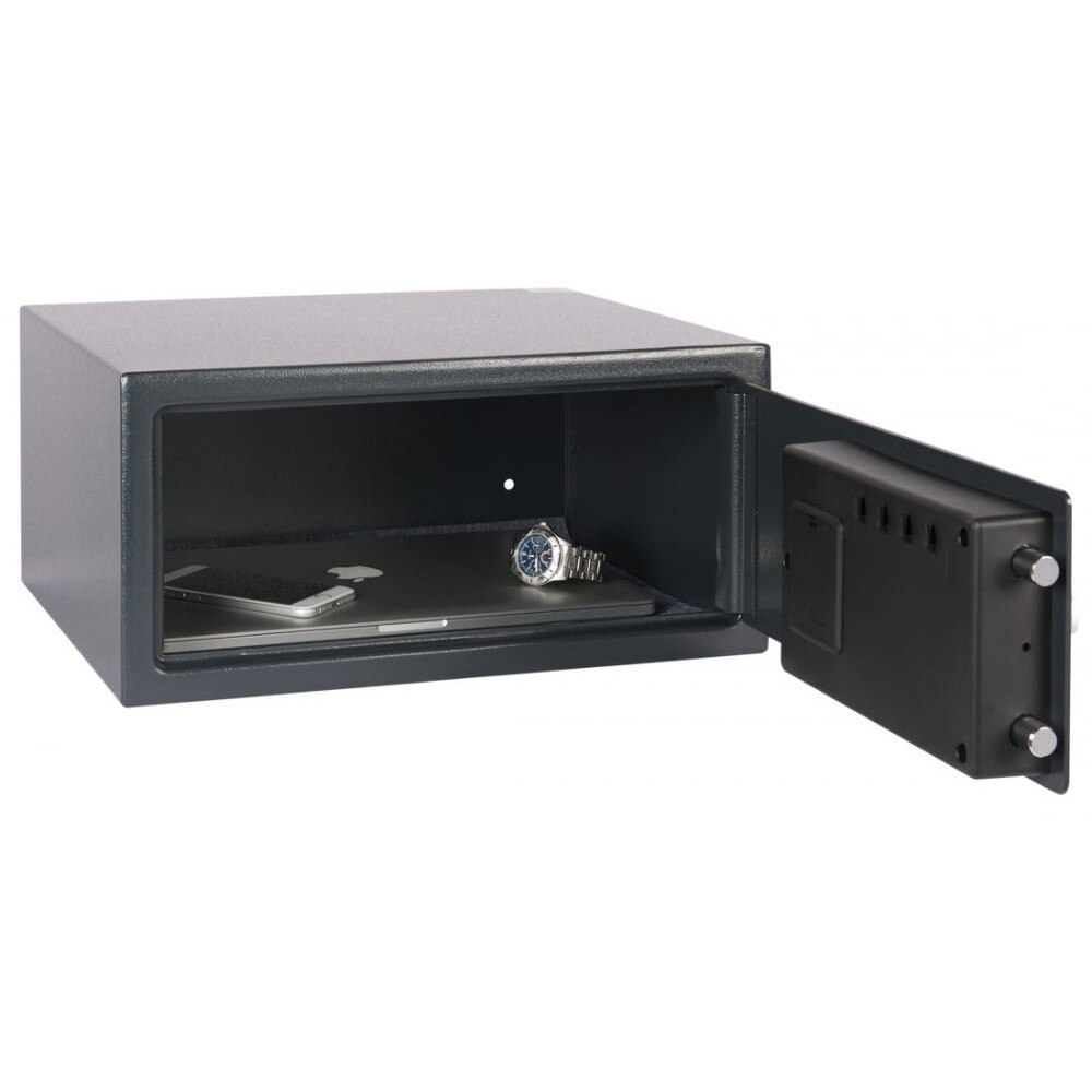 Seif laptop, sistem mecanic, AL 25 CHUBB, 200x430x350 mm, negru