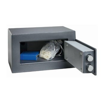 Seif blocare cu cheie, protectie bani si valori, model AHA+ 1 KL CHUBB, 180x310x205 mm, antracit Seif blocare cu cheie, protectie bani si valori, model AHA+ 1 KL CHUBB, 180x310x205 mm, antracit